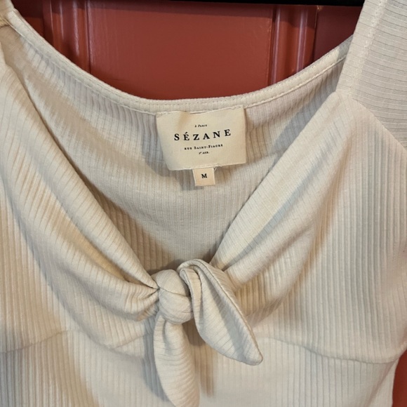 Sezane Cara ribbed t shirt - Picture 4 of 5